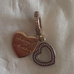 Beloved mother rose gold dangle charm